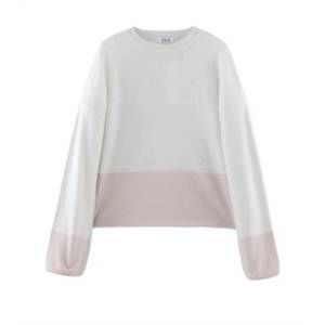 NEW 525 AMERICA contrast pullover light heather grey multi in heather grey multi